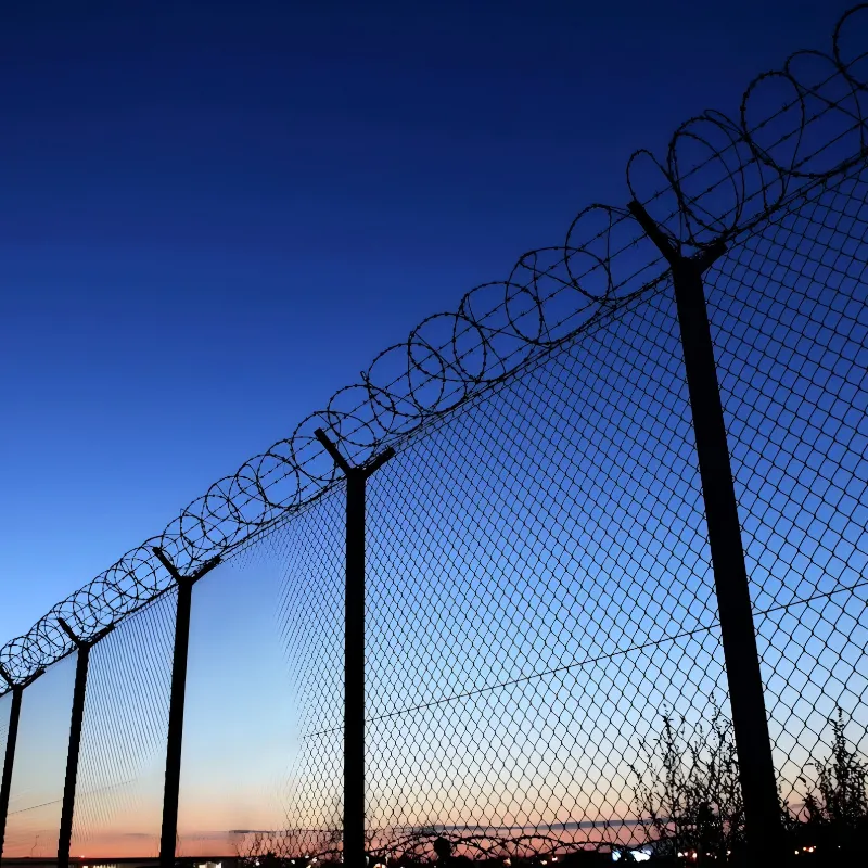 Galvanized Chain Link Security Fence