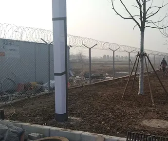 High security Chain link anti-climb fencing system for oil and gas services project
