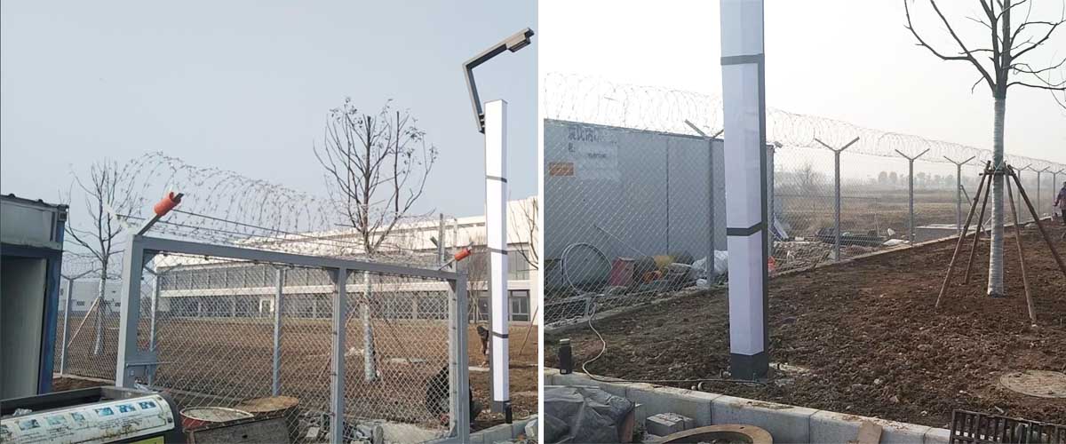 High security Chain link anti-climb fencing system for oil and gas services project
